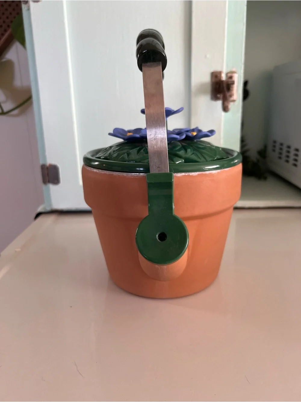 Rare 1990’s Vintage Whistling Ancona Flowerpot Teapot